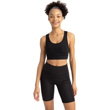Defacto Defactofit Halter Yaka Sporcu Bra Siyah Xxs