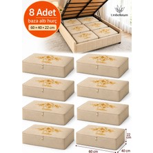 Umbellatum 8 Adet Bej Baza Tipi Hurç 60X40x22 cm Hava Geçirgenliği ile Güvenli Saklama