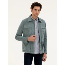 Cacharel Dark Blue Leather Jacket