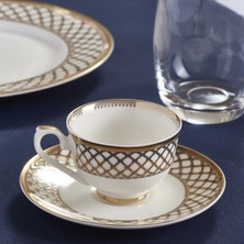 Weımar Weimar Bertha Of Swabia 6-Person 12-Piece Coffee Cup Set - Gold White