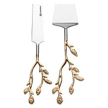 Korkmaz Flora 2-Piece Cake Serving Set A8735-6