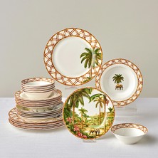 Karaca Forever Bone Bonet 24-Piece Dinnerware Set For 6