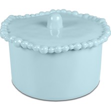 Baci Milano Joke Table Kitchen Melamine Biscuit Jar 11 cm x 11 cm Aqua
