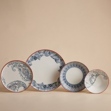 Korkmaz Iona Collection 16-Piece Patterned Dinnerware Set A8814