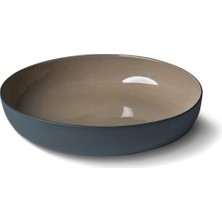 Esma Dereboy Capsule Handmade Porcelain Large Round Bowl 20 cm Black/stone
