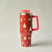 Karaca New Year Forstar Steel Thermos With Straw 1200 ml