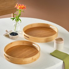 Karaca Storm Bamboo Tray Set Of 2