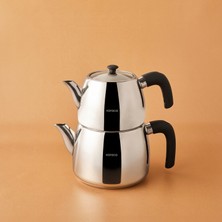 Karaca Powersteel 316+ Galya Midi Teapot Set 1,15 L & 2,1 L