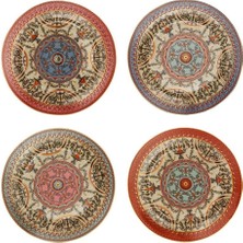 LuckyArt Lucky Art Rosea Bone 4-Piece Plate Set 20 cm