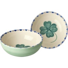 Rice Handmade Ceramic Bowl - Clover