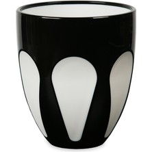 Baci Milano Aqua Bi Color Water Glass Black/white