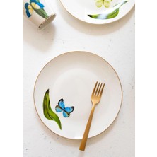 The Mia Folium Cake Plate Set For 6