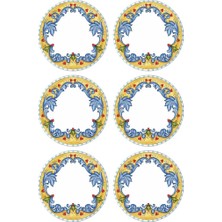The Mia Limoncello Serving Plate Set Of 6 26 cm