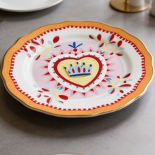 Baci Milano Mamma Mia Heart Pattern Cake Plate 16 cm