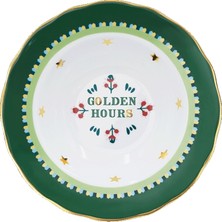 Baci Milano Mamma Mia Green Porcelain Soup Plate 22 cm