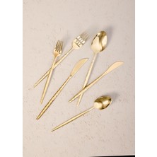 The Mia Shiny Cutlery Set Gold 24 Pieces