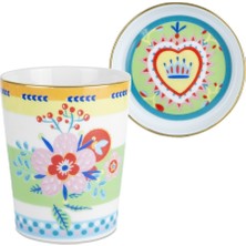 Baci Milano Mamma Mia Floral Pattern Cup With Saucer 9 cm x 12 cm
