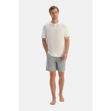 Dagi Grey Melange-Navy 2-Pack Knit Shorts
