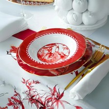 Baci Milano Le Rouge Porcelain Deep Plate 21 cm