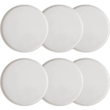 Mudo Home Ephesus White Serving Plate Set 6 Pieces - 26CM