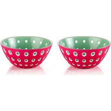 Guzzini Le Murrine Bowl Set Of 2, Red Green 12 cm
