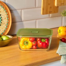 Karaca Green Rectangular Glass Storage Container 2700 ml