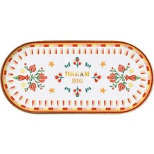 Baci Milano Mamma Mia Oval Plate Red