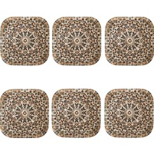 Mudo Home Ephesus Square Cake Plate Set 17CM - 6 Pieces