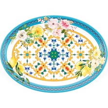 Guzzini Flower Lemon Oval Plate 35.5 cm x 25.5 cm x 3 cm
