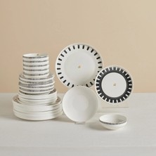 Karaca Stream Bone Kore Plus 24-Piece Dinnerware Set For 6