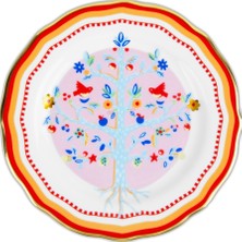 Baci Milano Mamma Mia Tree Pattern Cake Plate 16 cm
