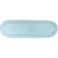 Baci Milano Joke Table Kitchen Melamine Oval Serving Plate 13 cm x 44 cm Aqua