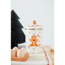 Emaylab Merry New Year Special Enamel Extra Large Capsule Jar, Multi-Purpose Jar