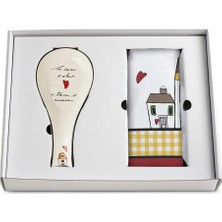 Egan Italy Le Casette Dish Cloth And Spoon Rest Set Red