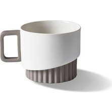 Esma Dereboy Korint Handmade Porcelain Tea Cup 200 ml Stone/ıvory