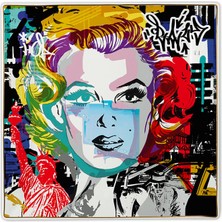 Baci Milano Street Art Serving Plate 27 cm x 27 cm Marilyn