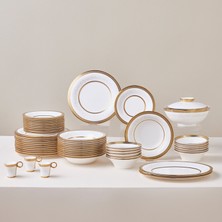 Karaca Royal Bone Charlotte 55-Piece Dinnerware Set For 12 People Gold
