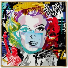 Baci Milano Street Art Plate 15 cm x 15 cm Marilyn