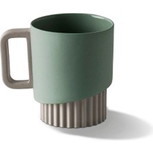 Esma Dereboy Korint Handmade Porcelain Mug 300 ml Stone/nile Green