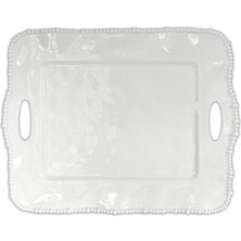 Baci Milano Joke Table Kitchen Melamine Rectangular Tray White