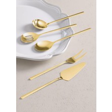 The Mia Giallo Serving Set Gold 5 Pieces