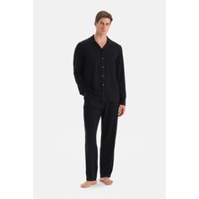 Dagi Anthracite Melange Travel Soft Touch Shirt And Pants Pajama Set
