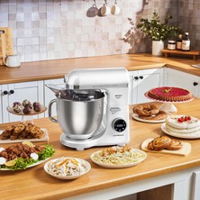 Karaca Mastermaid Chef Ultra D2000W Dough Kneading Machine With Digital Display Matte White 7l