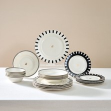 Karaca Elegance Bone 50TH Anniversary Signature Collection Kore 24-Piece Dinnerware Set For 6