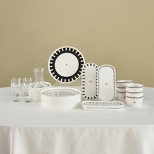 Karaca Stream Bone Kore 28-Piece Breakfast Set For 6