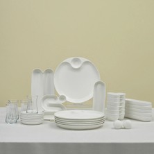 Karaca Stream Bone Salsa 34-Piece Breakfast Set For 6