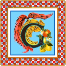 Baci Milano Ortigia Letter G Plate 15 cm x 15 cm