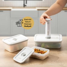 Emsan Freshlock 3-Piece Storage Container Set With Vacuum Machine