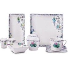 Korkmaz Link Collection 28-Piece Square Breakfast Set A8574