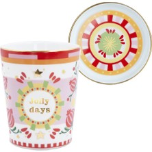 Baci Milano Mamma Mia Jolly Days Lettered Mug With Saucer